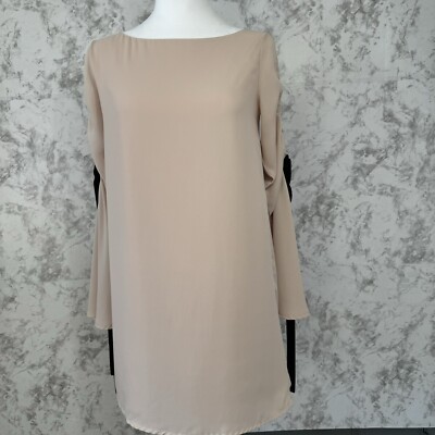 LULU'S Cherish Beige Long Sleeve Shift Dress Size XS | eBay