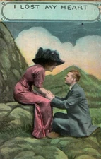 Postcard Romance I Lost My Heart Samson Brothers S166 Postmarked 1912
