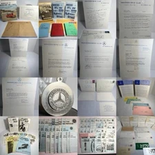 MERCEDES-BENZ CLUB OF AMERICA Pin, Merry Benzer, Roster, SIGNED Letter LOT 104pc