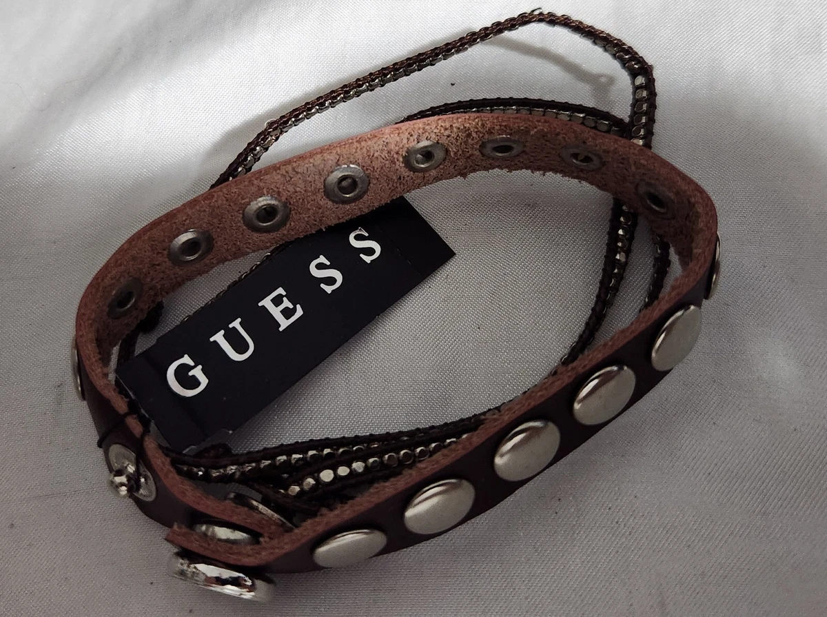 Guess bracelet shop leather