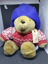 Vintage Sears Kids Gifts Paddington Bear Plush Red Sweater Blue Hat 16