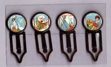 Graphic45 MOTHER GOOSE 105 Antique Copper 4 Metal Clips HANDMADE
