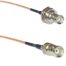 RG316 BNC FEMALE BIG BULKHEAD to BNC FEMALE RF Cable Rapid-SHIP LOT