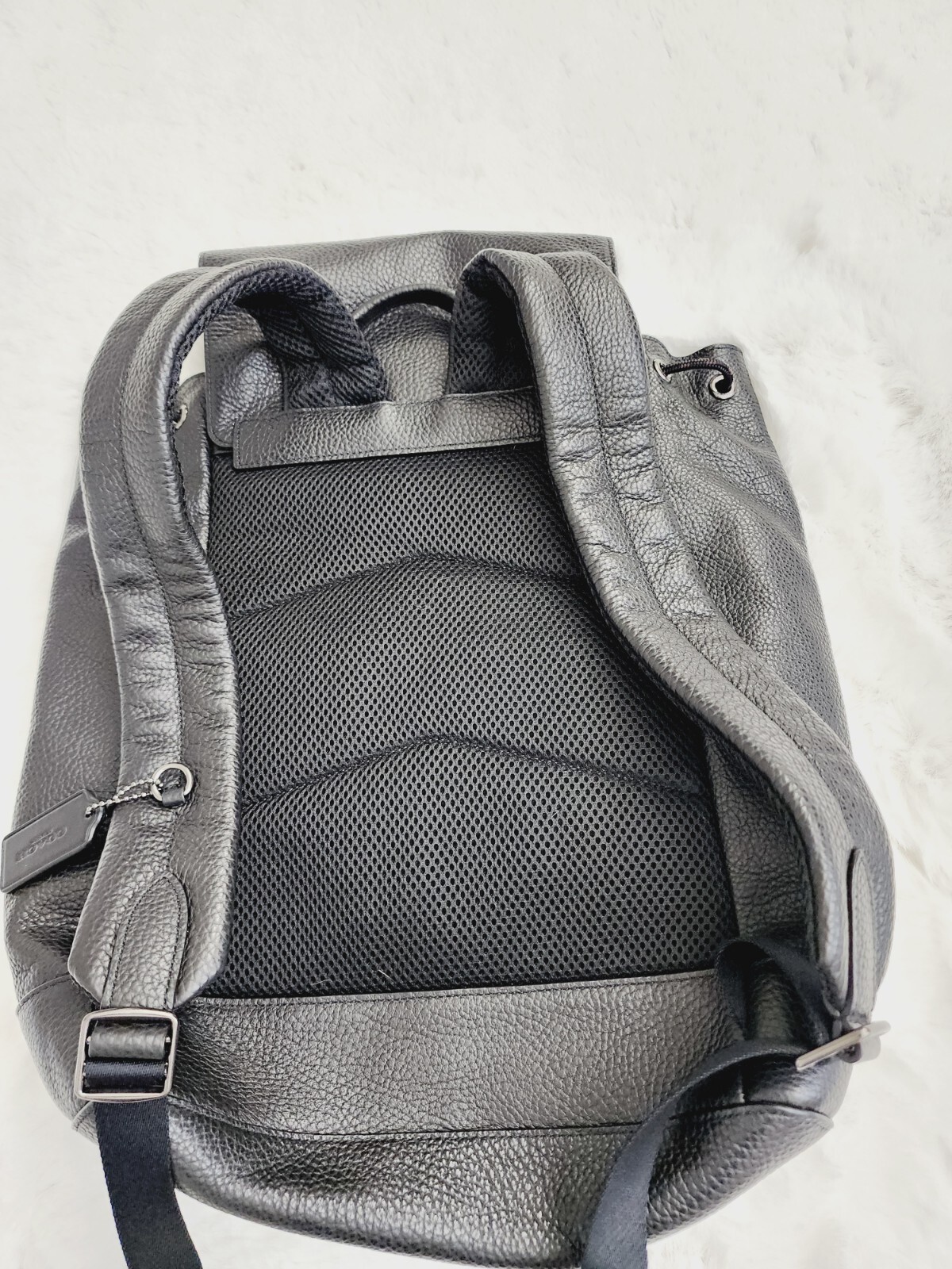 Coach Daypack Backpack Compact Black Pebble Leath… - image 18