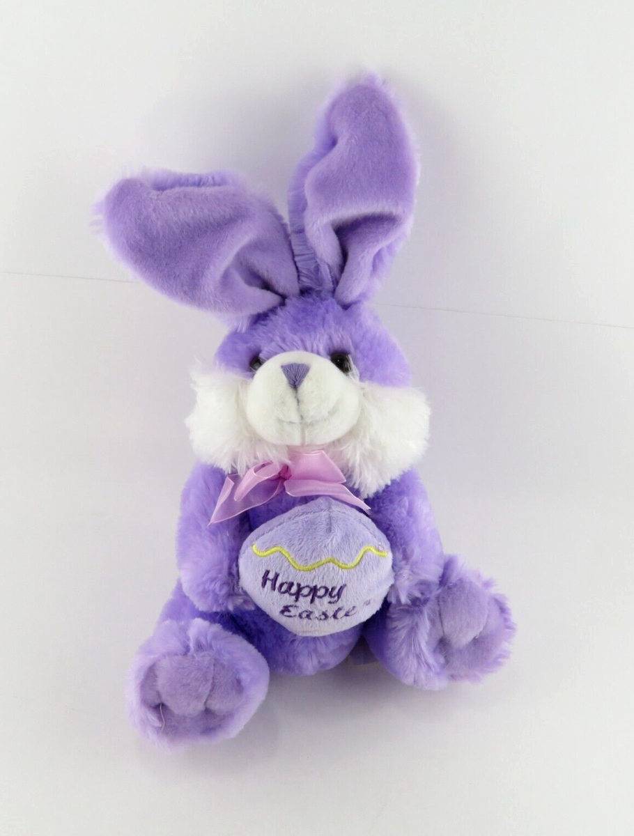 2009 Chrisha Playful Plush Purple Easter Bunny - 
