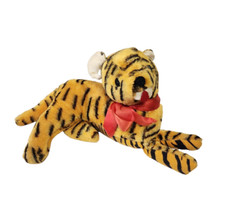 21" VINTAGE ORANGE BLACK STRIPED TIGER STUFFED ANIMAL PLUSH TOY ANTIQUE
