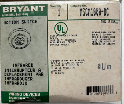 BRYANT MSCM1000-DC MOTION SWITCH  