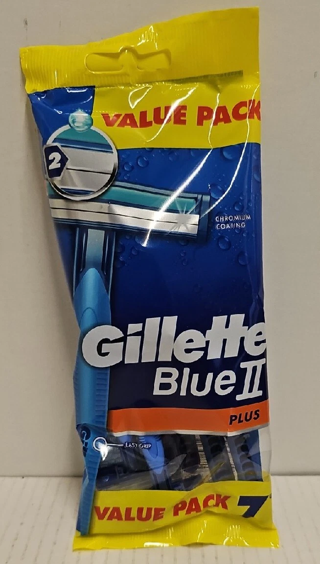 GILLETTE BLUE 2 PLUS CHROMIUM 7 PACK X 2 PACKS 14 RAZORS