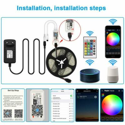 TOPXCDZ Striscia LED 12 V 24 V SMD5050 RGBW RGBWW RGB Bianco RGB - Foto 12