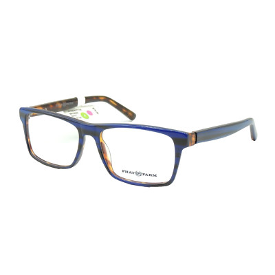 Phat Farm 702 Navy Tortoise Eyeglass Frame 55 16 140