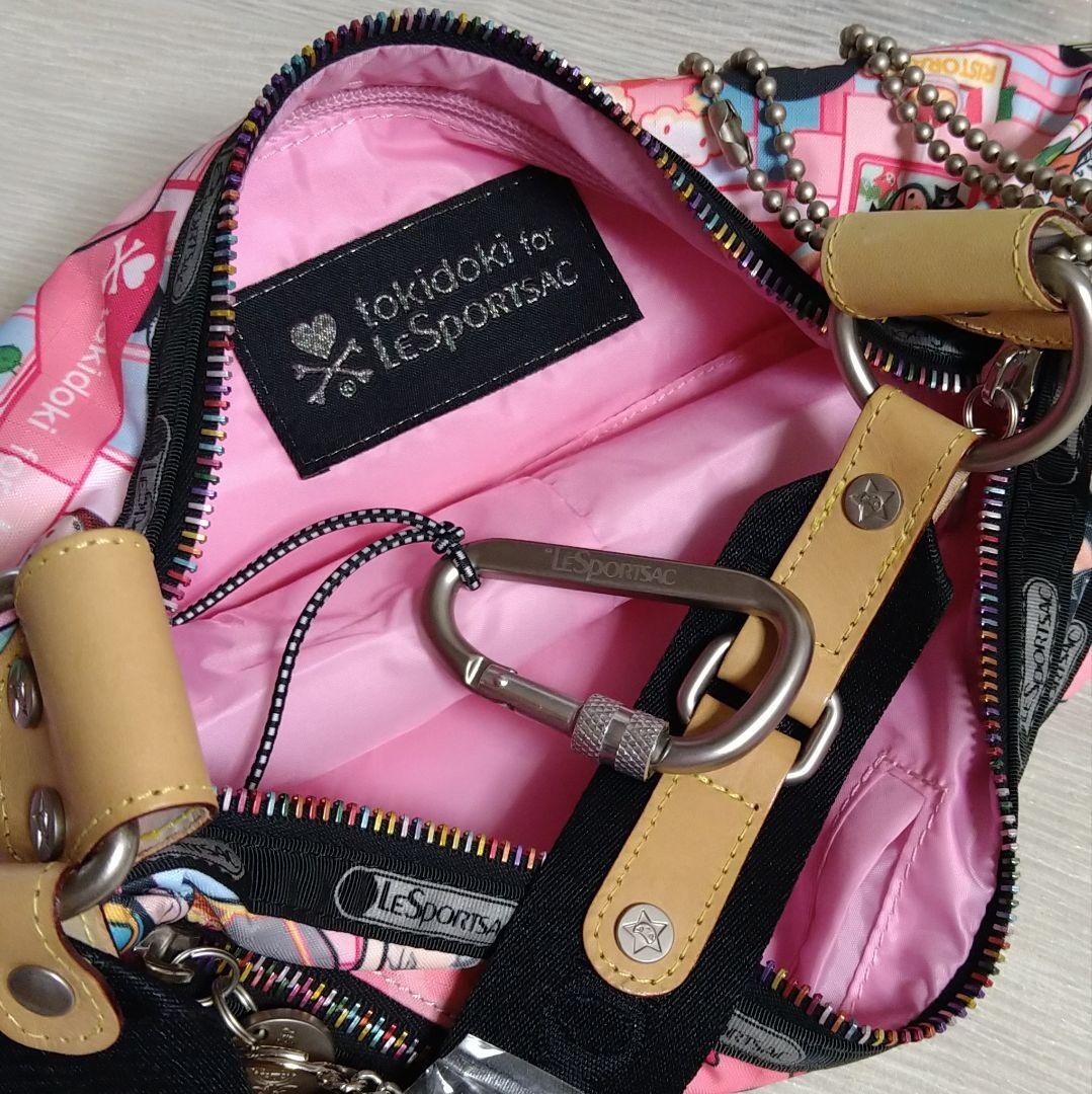 LeSportsac tokidoki Citta Rosa Hobo Shoulder Bag Nylon Pink Charm Women image 7