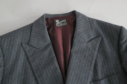 Henry Poole Savile Row London 6n2 double breasted side vented bespoke suit 40 R - Picture 8 of 20