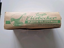 Original DDR Sonja 6× bunte Eierbecher Huhn mit Originalverpackung Ostalgie.
