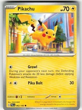 Pikachu 062/193 Paldea Evolved Common Pokemon TCG Near Mint