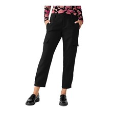 Sanctuary Polished Cargo Pants Women's 30 Black Solid High Rise Belt Loops