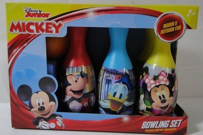 Disney Junior Mickey Mouse Bowling Play Set 6 Pins 1 Ball Ages 2+ NEW !