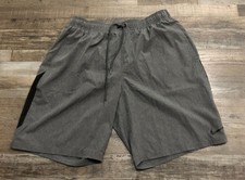 Nike 9" Contend Volley Swim Trunks Mens XL Gray  Black Briefed