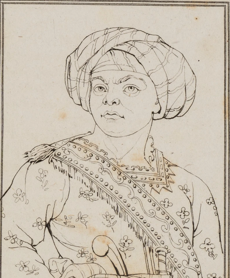 LANDON (*1760) nach Unbekannt (18.Jhd), Porträt Hyder Ali Khan, KSt. Romantik - Bild 4 von 4