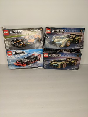 Lot Of 4 LEGO Speed Champions, Box Damage MISSING PIECES 2X 7623, 76921, 76919