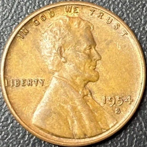 1954-S Lincoln Wheat Cent • Fine to Extra Fine • San Francisco Mint • Semi-Key