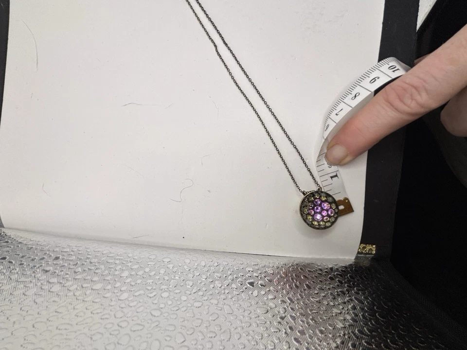 Colar Inside Out Konplott colar orquídea híbrido rosa cristal vitrine prata - Imagem 4 de 4