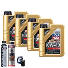 Motoröl 10W40 LIQUI MOLY Leichtlauf 4L+BOSCH Ölfilter +Spülung +Cera Tec