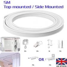 5M Bendable Flexible Curtain Track Rod Rail Ceiling Window Caravan Straight Bay