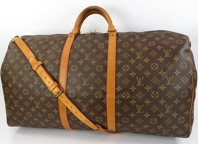 Auth LOUIS VUITTON Keepall Bandouliere 60 Monogram Canvas Duffel Bag #64244