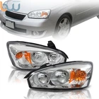 Headlights Headlamps Left+Right Side For 2004-2008 Chevy Malibu Halogen Pair