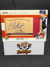 2014 USA Baseball Bo National Team Chris Okey Durham Game Ticket Signatures 1/30