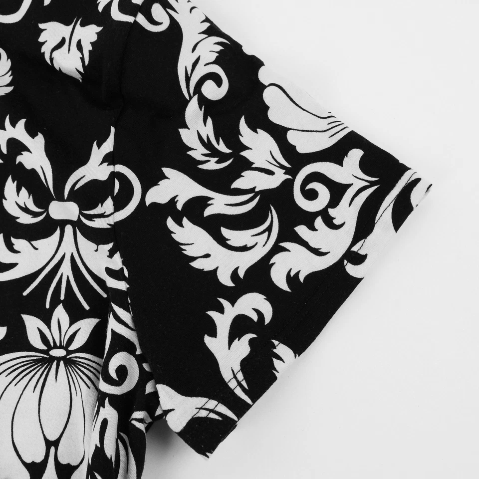 LuLaRoe Black and White Floral Short-Sleeve T-Shirt Women's Small - Image 3 of 4