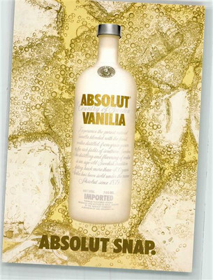 39915703 - Absolut Vanilia Flavored Vodka Alcohol Advertising