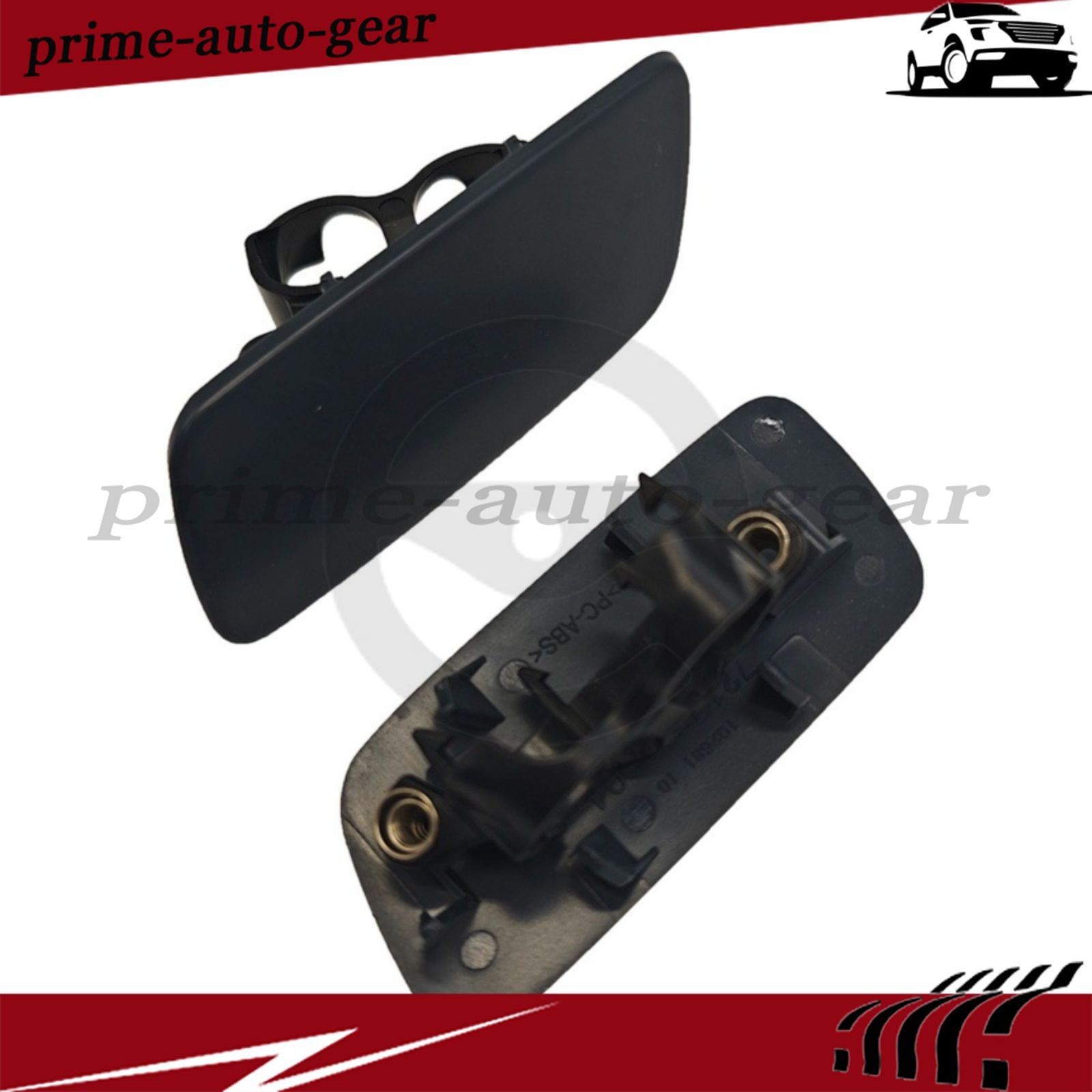 Pair Headlamp Washer Nozzle Cover For 10-18 Rolls-Royce Ghost 61677244959