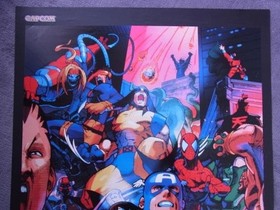 Marvel Super Heroes VS Street Fighter B2 Poster Capcom SEGA Saturn 1998 Promo JP