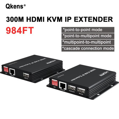 1080P 300M HDMI KVM Extender Over IP Rj45 Cat6 Cable HDMI Splitter Support Keybo