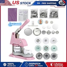 Button Maker Machine Badge Pin Press Kit 1" 1.25" 2.25" Photo Pin Badge Maker