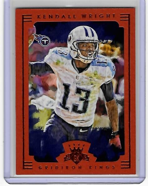 Panini Gridiron Kings 2015 Tennessee Titans KENDALL WRIGHT FRAMED RED Card