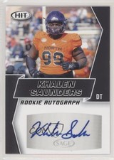 2019 Sage Hit Premier Draft Rookie Auto Black Khalen Saunders #A54 Auto 2b2