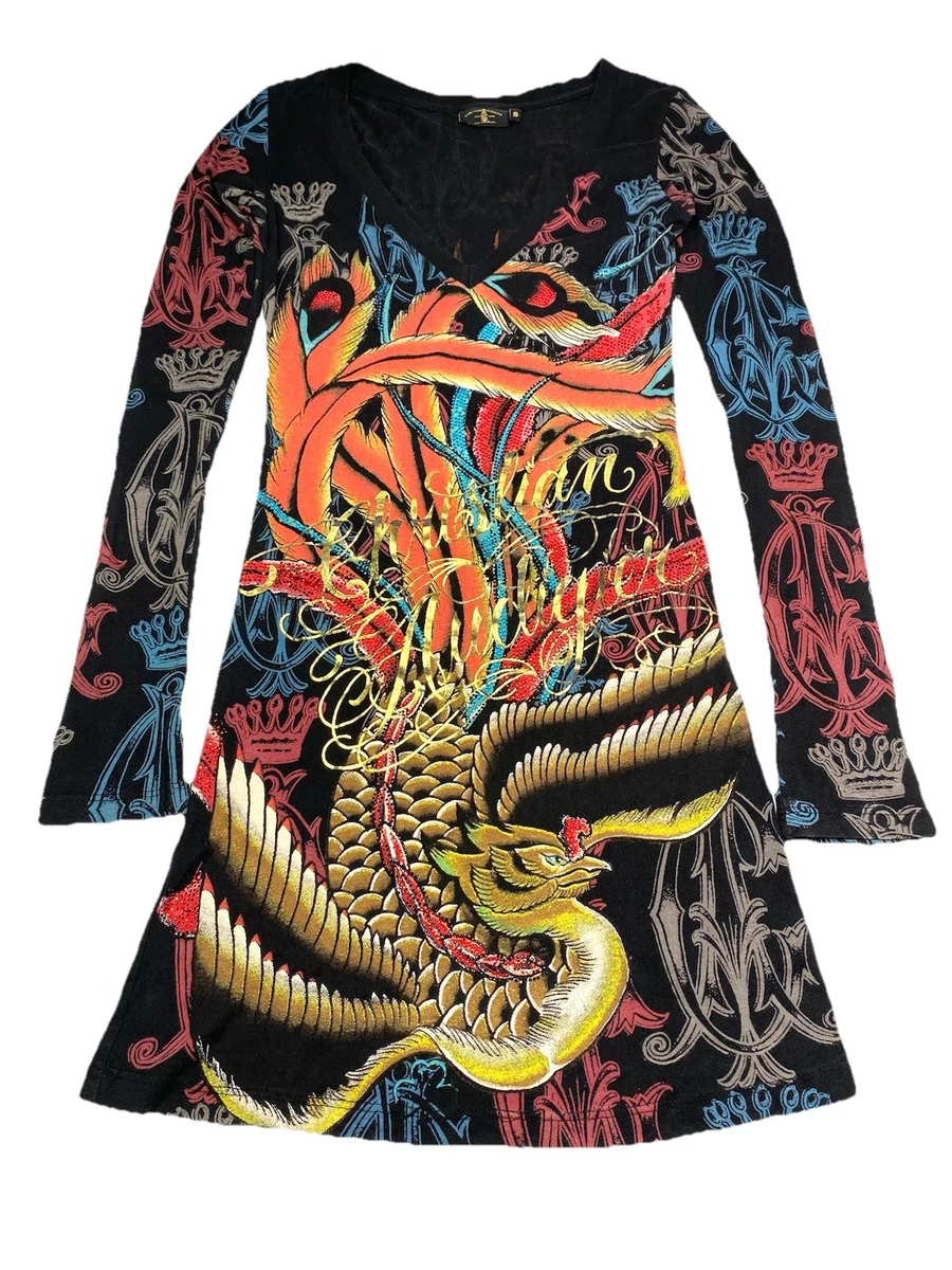 chinese dress ladies Romper Long Sleeve with Printed Design Black / L