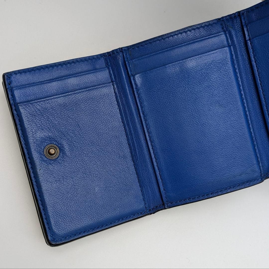 Bottega Veneta Bicolor Leather Trifold Wallet, Unisex, Compact, Excellent Japan thumbnail 7