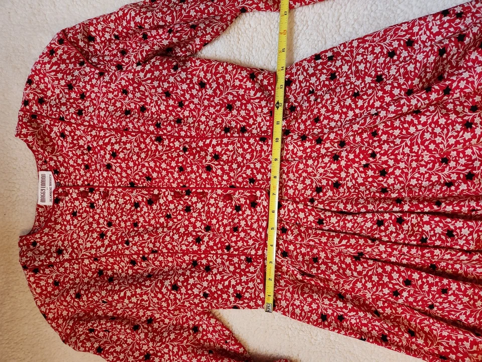 VTG Maggy London by Jeannene Booher Silk Front Button Floral Dress - Sz 10 - Image 4 of 4
