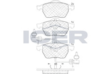 Bremsbelagsatz Vorne Ate-System für Audi A4 B5 Limo Kombi B6 Cabrio B7 A6 99-07