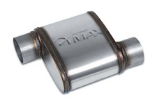 Street Max- Sm60111shortie Oval Exhaust Muffler 3 Offset In 3 Offset Out