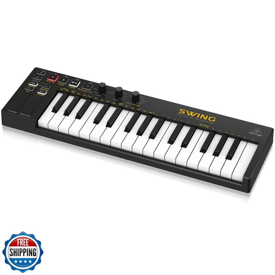 BEHRINGER SWING 32-Key USB MIDI Controller Keyboard with 64-Step Polyphonic S - Image 4 of 4
