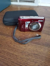 Nikon COOLPIX L20 10.0MP Deep Red Digital Camera W/Case