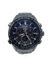 Seiko 8X82-0AB0 Titanium 45mm Black Dial Solar Wristwatch #2nW7313
