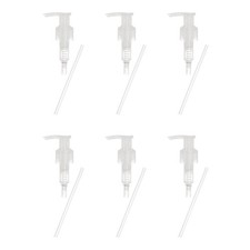 6 Pcs Soap Dispenser Pump Heads for Standard 24/410 Neck Size, Transparent