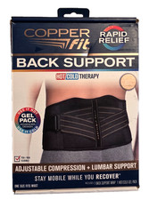 Copper Fit Rapid Relief 3-In-1 Hot/Cold Therapy Back Support One Size Fits Most