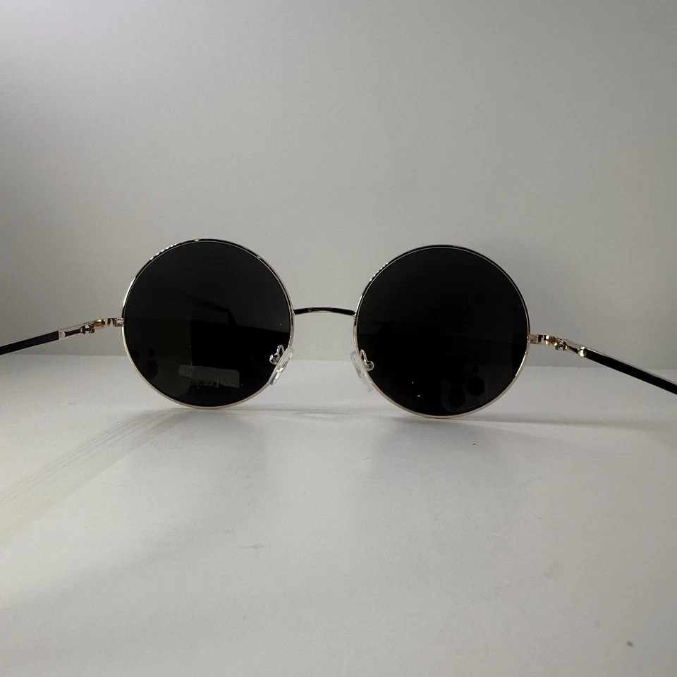 Gafas de sol con borde de alambre redondo Lennon estilo Ozzy azul lentes tonos marcos Foto 4 de 4