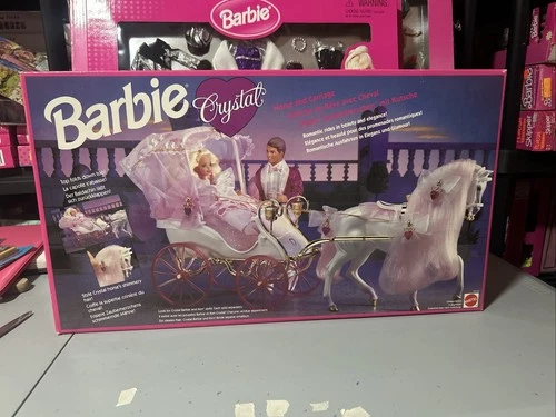 NIB 1992 Mattel Barbie Crystal Horse And Carriage 10142 *SEALED*